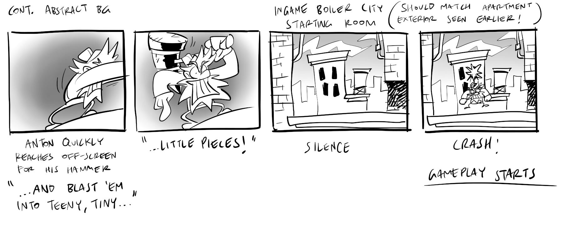 Opening cutscene storyboards 5