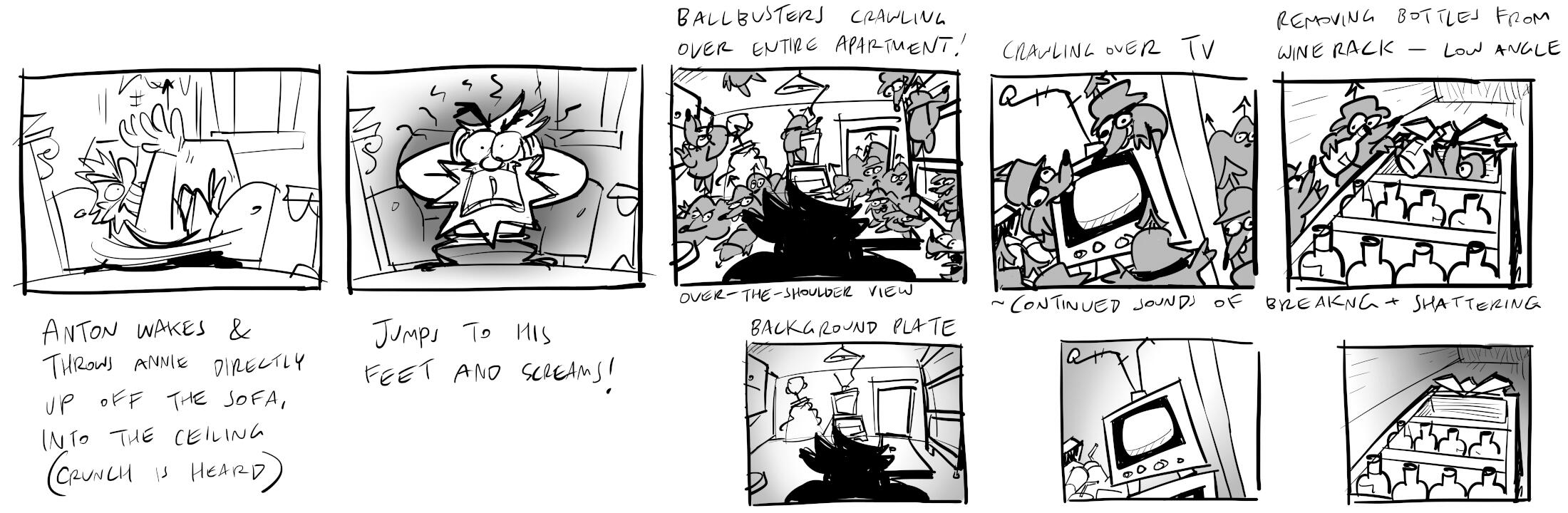 Opening cutscene storyboards 2